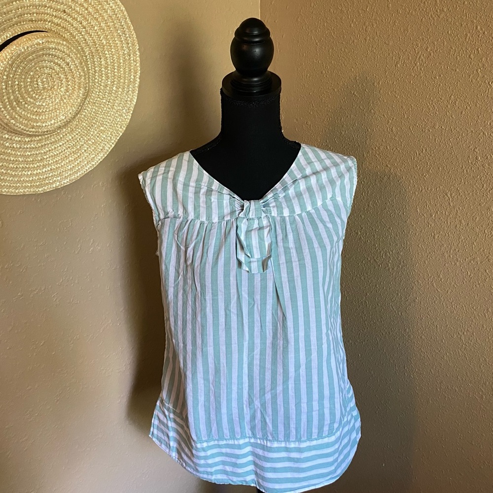 Pinstripe 1920s/1930s Beach Tank Top